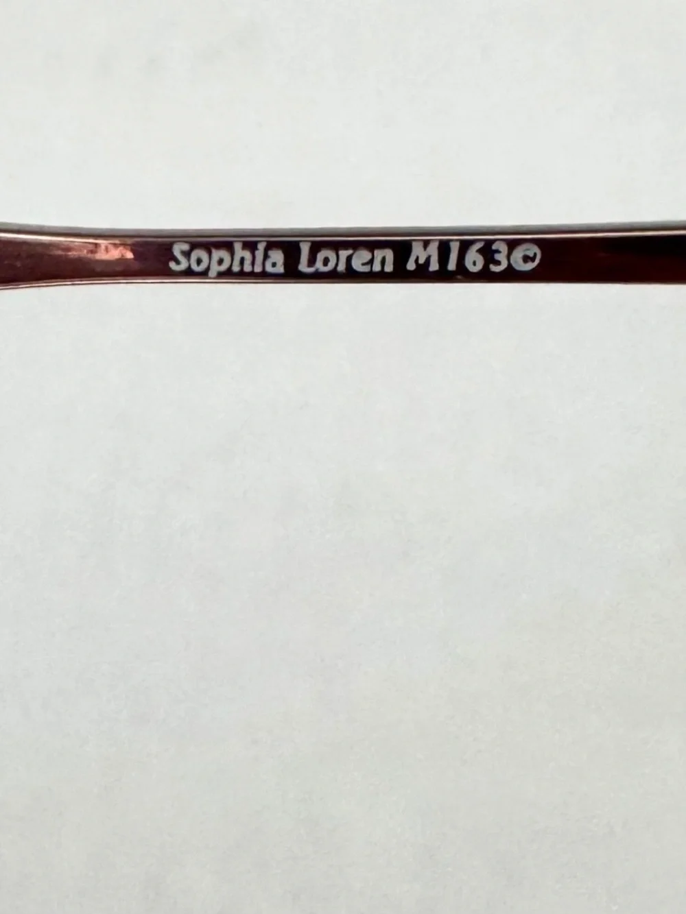 Sophia Loren M163 Modified Oval Metal Rose Gold Women Semi-Rim Eye Glasses Bling
